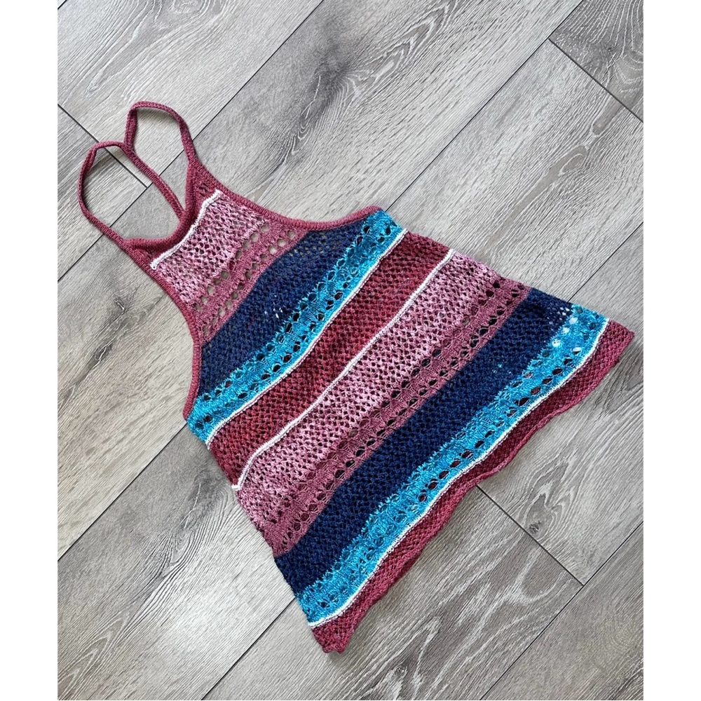 American Eagle Crochet Open Knit Tank Top
